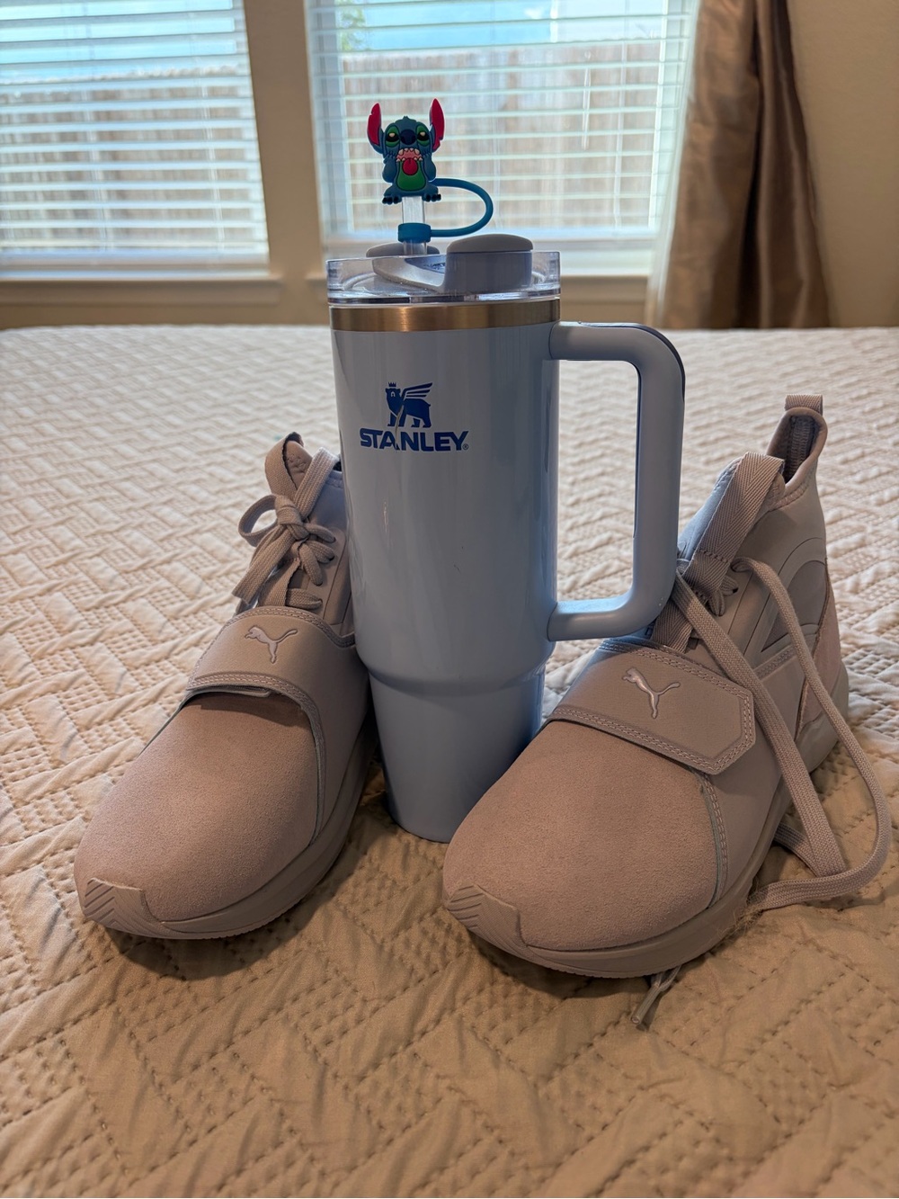 Stanley Light Blue Insulated Travel Mug with Handle puma tennis shoes bundle